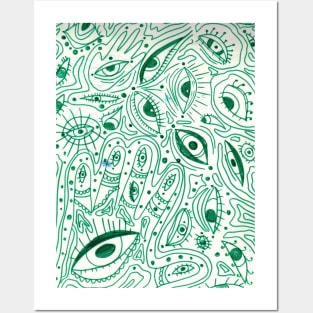 Green eyes Posters and Art